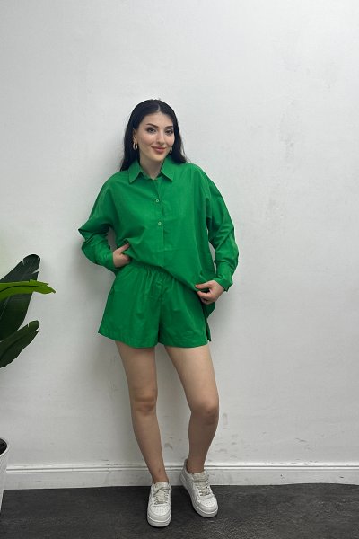 Viskon Kumaş Şortlu Takım