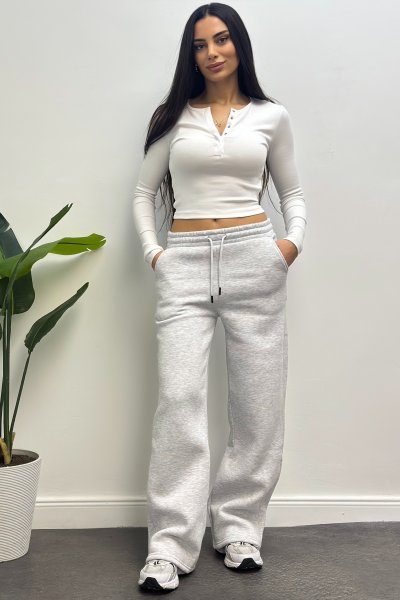 Kadın Bol Paça 3 İplik Şardonlu Eşofman