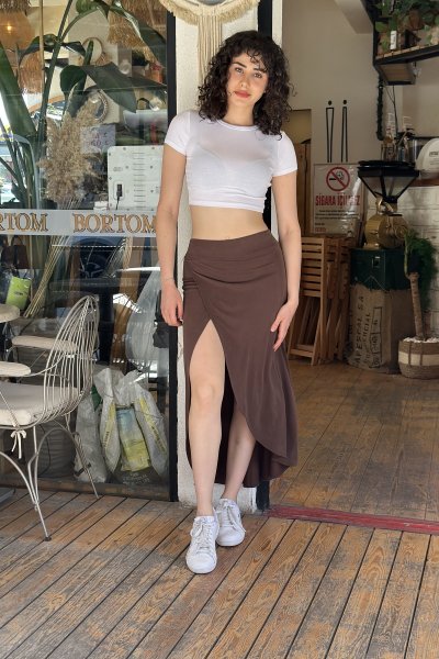 Kadın İçi Şortlu Modal Etek