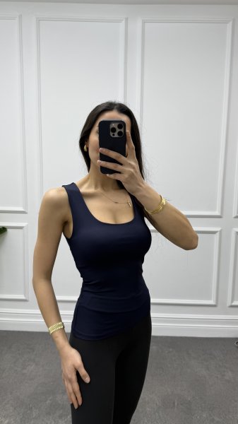 Kadın Kalın Askılı Poliamid Atlet