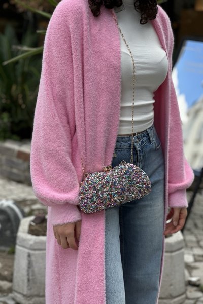 Kadın Taşlı El Tutmalı Abiye Çanta