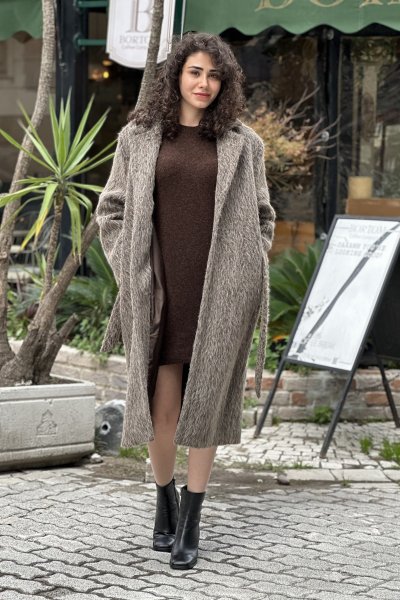 Kadın Oversize Uzun Kürk