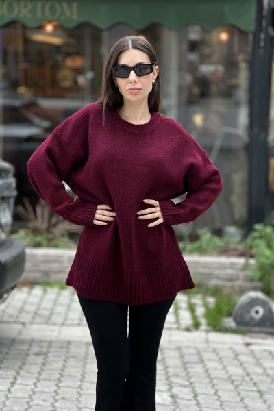 Kadın Oversize Basic Yün MD Kazak