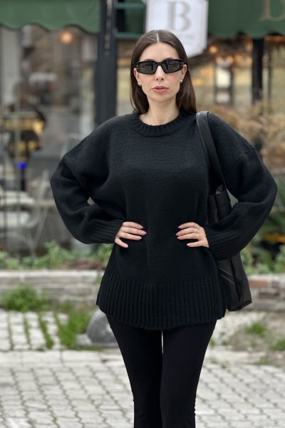 Kadın Oversize Basic Yün MD Kazak
