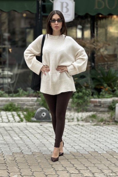 Kadın Nanofit Düz Sporcu Tayt