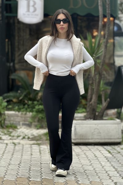 Kadın Dalgıç Kumaş Şardonlu İspanyol Tayt