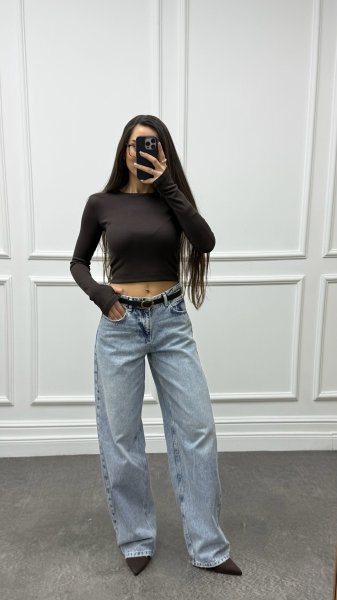 Kadın Wide Leg Model Kot Pantolon