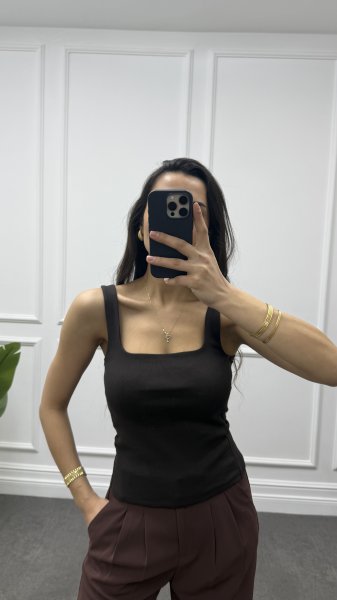 Kadın Kalın Askılı Pamuk Atlet