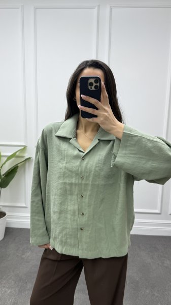 Kadın Oversize Modal Gömlek