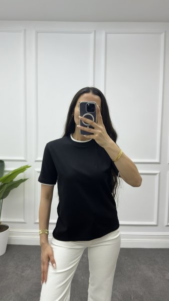 Kadın Çift Renk MD Kısa Kol Basic Tişört