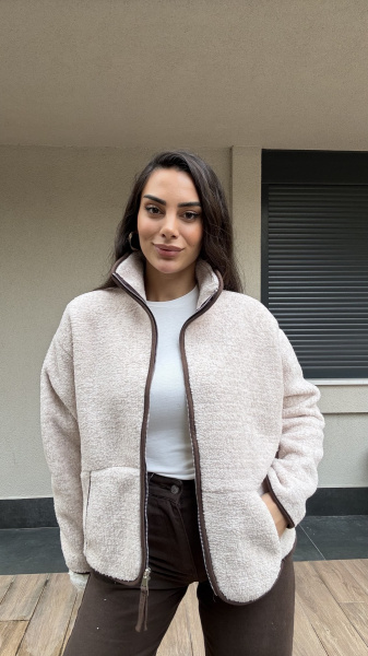 Kadın Düz Renk Peluş Polar